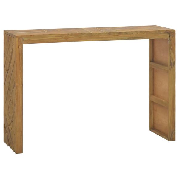 vidaXL Konzolový stolík 110x35x75 cm teakový masív