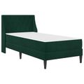 vidaXL Rám postele s matracom s matracmi Tmavozelená 90 x 200 cm Zamat