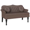 vidaXL Chesterfield lavica Hnedá 120,5 x 65 x 75 cm Umelá koža