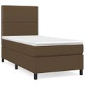 vidaXL Posteľný rám boxsping s matracom hnedý 80x200 cm látka