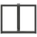 vidaXL Nohy k jedálenskému stolu v tvare T, 2 ks, antracitové, 100x35x(72-73) cm, oceľ