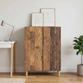 vidaXL Servírovacia skriňa Staré drevo 66 x 34,5 x 90 cm