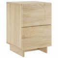 vidaXL Nočný stolík Dub sonoma 33,5 x 34,5 x 50 cm Kompozitné drevo