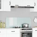 vidaXL Kuchynský obklad Biela 120 x 40 cm tvrdené sklo