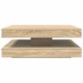 VidaXL konferenčný stolík otočný o 360 stupňov dub sonoma 90x90x34,5cm