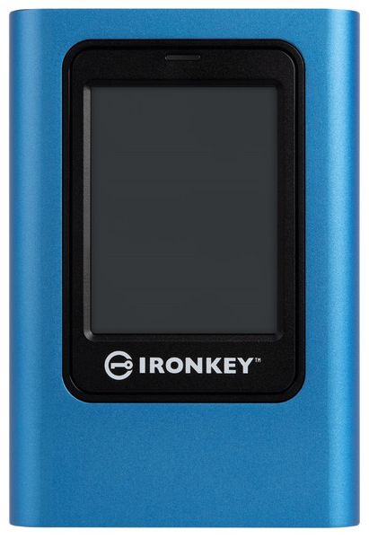 Kingston IronKey VP80/960 GB/SSD/Externý/2.5"/Modrá/3R SSD disk, externý, 960GB, USB 3.2 Gen1 typ C, hardwarové šifrovanie XTS-AES, FIPS 197, dotykový displej, modrý