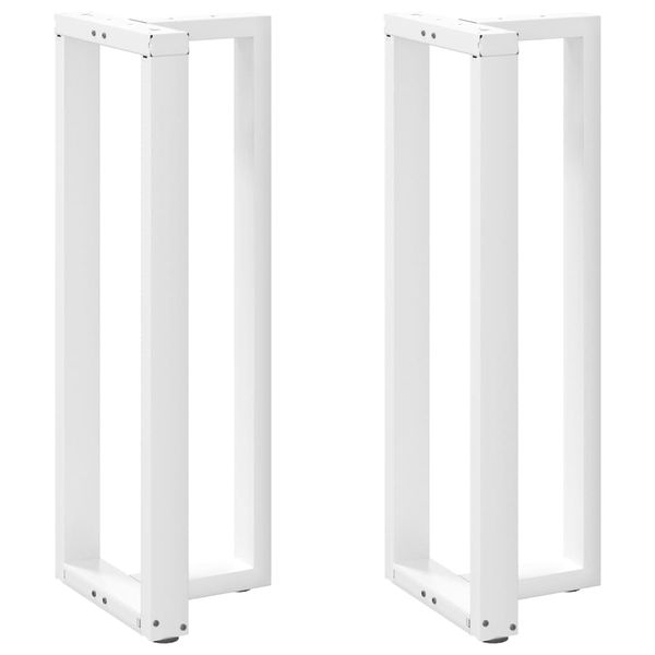 vidaXL Nohy barového stola v tvare T, 2 ks, biele, 50x35x(110-111) cm, oceľové