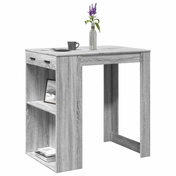 vidaXL Barový stôl sivý sonoma 102x70x103,5 cm kompozitné drevo