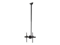 3.5' to 5' Pole - Full Motion - Supports Displays 32” to 75" - For VESA Mount Compatible TVs (FLATPNLCEIL) - Držiak - pre plochý panel - oceľ - čierna - veľkosť obrazovky: 32"-75" - stropná montáž - pre P/N: HDMIPLATE