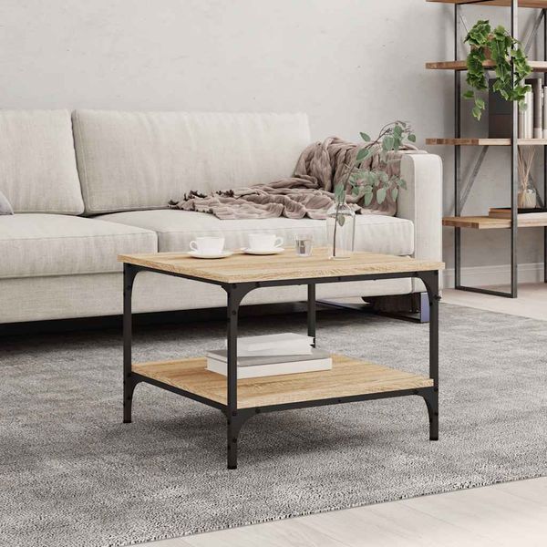 vidaXL Konferenčný stolík dub sonoma 55x55x40 cm kompozitné drevo