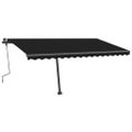 vidaXL Ručne zaťahovacia markíza s LED 400x300 cm antracitová