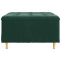vidaXL Ottoman s Úložným Priestorom Tmavozelená 80 x 80 x 45 cm Zamat