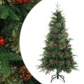 vidaXL Umelý Sklápací Vianočný Stromček Zelená 120 cm PVC, PE a oceľ