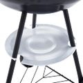 vidaXL Prenosný gril na drevené uhlie s kolieskami 44 cm