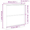 vidaXL Botník betónovo sivý 80x21x87,5 cm kompozitné drevo
