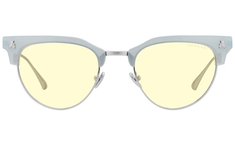 GUNNAR kancelářske/herní brýle CALIFORNIA DREAMIN' BEACH BLUE * jantárová skla * BLF 65 * GUNNAR focus Brýle, herní, stríbrné obroucky, jantarová skla