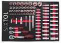 Modul s náradím do dielenského vozíka MECHANIC TOOL TRAY 1, 80 ks SIXTOL