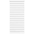 vidaXL Zebra roleta biela 110x230 cm šírka látky 105,9cm polyester
