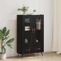 vidaXL Highboard Čierny dub 69,5 x 31 x 115 cm