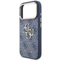 Puzdro Guess pre iPhone 17 Pro HC 4G PU W/ BIG 4G CLASSIC LOGO GD modré