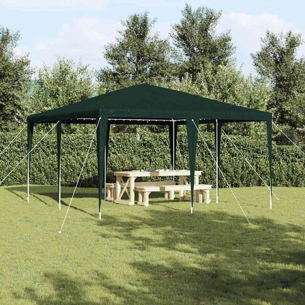 vidaXL Párty stan Zelená 400 x 400 x 266 cm Polyetylén a oceľ