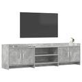 vidaXL TV skrinka 168 x 33 x 47 cm Betónovo sivá Kompozitné drevo