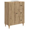 vidaXL Servírovacia skriňa Dub artisan 66 x 34,5 x 90 cm