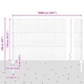 vidaXL Hexagonálny plot s stĺpom 100 x 1,2 m PVC potiahnutá oceľ Sivá