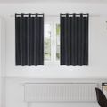 vidaXL Zatemňovacie závesy 2 ks Tmavosivá 140 x 140 cm Zamat