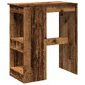 vidaXL Barový stôl s policami staré drevo 90x47,5x103,5cm kompoz.drevo