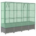vidaXL Záhon s krytom na skleník ratanový vzhľad 160x40x138 cm