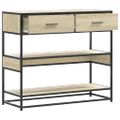 vidaXL Konzolový stolík dub sonoma 90x35x80 cm kompozitné drevo
