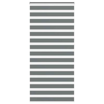 vidaXL Zebra roleta tmavošedá 100x230 cm šírka látky 95,9 cm polyester