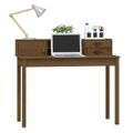 vidaXL Stolík medovo-hnedý 110x50x93 cm masívne borovicové drevo