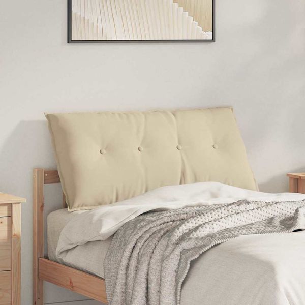 vidaXL Poduška na chrbát Krémová 100 x 50 cm Mikrovlákno