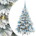 vidaXL Umelý vianočný stromček s 150 LED-i Biela 120 cm PE a PVC
