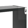 vidaXL Nástenné police 2ks, lesklé sivé 80x15x26,5cm, kompozitné drevo