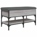 vidaXL Lavička na topánky sivá sonoma 82x42x45 cm kompozitné drevo