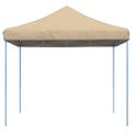 vidaXL Skladací pop-up párty stan béžový 292x292x315 cm