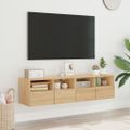 vidaXL TV nástenné skrinky 2 ks dub sonoma 60x30x30cm kompozitné drevo