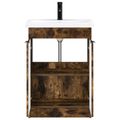 vidaXL Sada kúpeľňového nábytku Dymový dub 78,5 x 37,5 x 81 cm