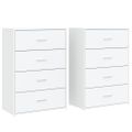 vidaXL Komody 2 ks biele 60x31x84 cm kompozitné drevo