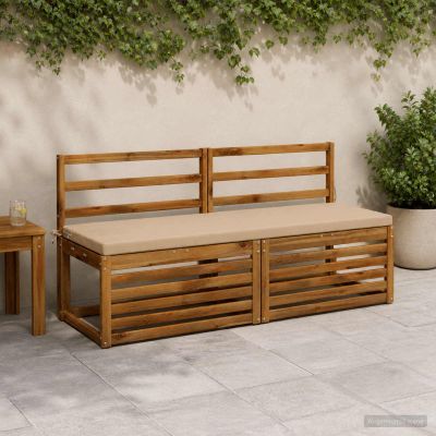vidaXL Vankúš na lavičku SOEST 100% polyester Piesková 140 x 50 x 5 cm