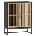 vidaXL Komoda čierna 60x30x75 cm kompozitné drevo