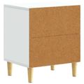 vidaXL Nočný stolík 2 ks Biela 43 x 34,5 x 50 cm Kompozitné drevo