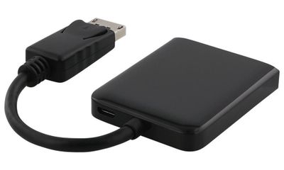 PremiumCord MST adaptér DisplayPort 1.2 - 2x HDMI, rozšírenie+zrkadlenie+2 obrazy, 4K*2K@60Hz Adaptér, zástrčka DisplayPort, zásuvka 2× HDMI, až 4K pri 60Hz, 3D, čierny