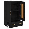 vidaXL Highboard Čierny dub 69,5 x 31 x 115 cm Kompozitné drevo