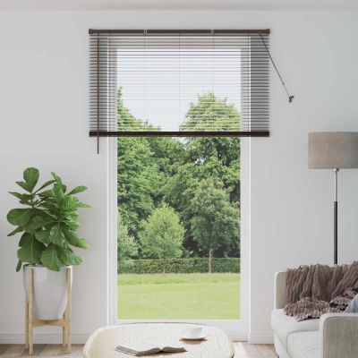 vidaXL Žalúzia Tmavohnedá s Vzorom 213 x 130 cm 25 mm PVC