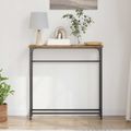 vidaXL Konzolový stôl Staré drevo 75 x 19,5 x 75 cm Kompozitné drevo