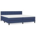 vidaXL Boxspring posteľ s matracom modrá 200x200 cm látka